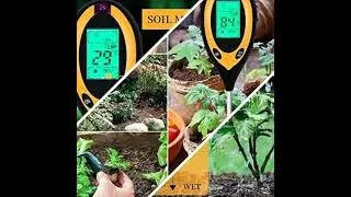 Ionix Soil Tester PH Meter, Digital Soil PH Meter 4 in 1 Moisture Gardening Water Soil Testing Machi