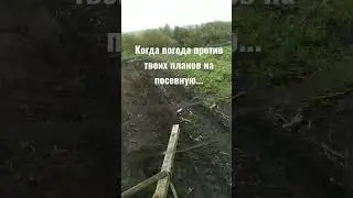 Вспашка поля после картофеля.