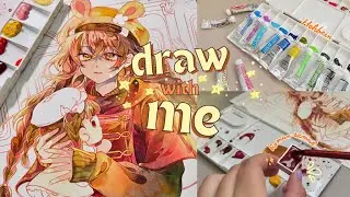 Chuẩn Bị Một Palette Màu Mới Với Màu Nước Holbein 🌷 | Draw with me