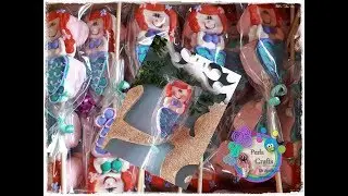 paleta de bombon de sirenita para tus fiestas