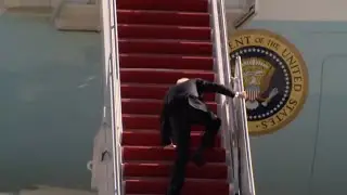 Joe Biden Falling UP The Stairs