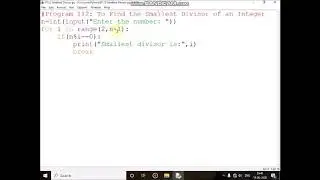 Write a Python Program To Find the Smallest Divisor of Given integer?