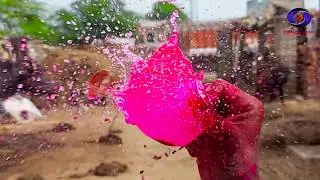 Color of Holi | Colorfull Baloon | Slow Motion With Samsung A70s