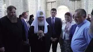 Святейший Патриарх посетил строящийся храм св. равноап. Кирилла и Мефодия в Калининграде