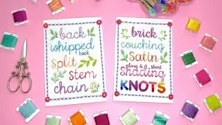 Top 10 Embroidery Stitches for Lettering 🌈 ✂️ Learn How to Embroider Letters like a PRO!