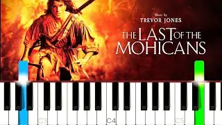 The Last Of The Mohicans Theme | PIANO SHEET MUSIC + MIDI 🎹
