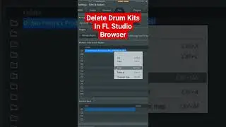 Deleting Drum Kits In FL Studio Browser.