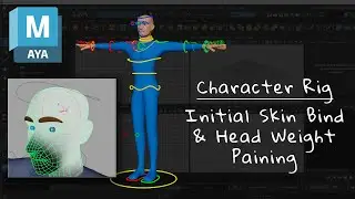 Character Rig - Initial Skin Binding & Head Weight Painting