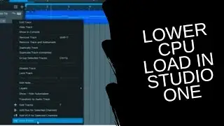 How to Freeze Track in Studio One One 5