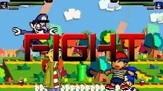 M.U.G.E.N: Ed & Waluigi Vs Ness & Sonic