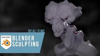 Realtime Blender 3D sculpting - creating a concept art creature  - Recorded live 1/1/2021