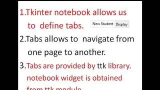 how to create tabs in window using  tkinter through a python program