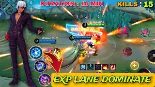 PLAYING GUSION IN EXP LANE IN MYTHIC LOBBY !!  GUSION K' GAMEPLAY 2024 | MLBB