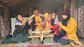 Wind and crisis: the struggle of a nomadic family against storms and floods🌊🌧😱😱
