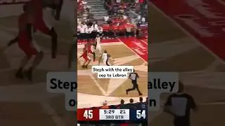 Steph Curry with an alley oop to Lebron James for a ridiculous slam #basketball #hoops #highlights