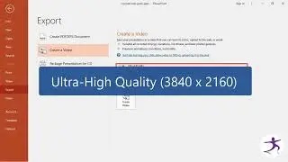 How to export powerpoint presentation to 4k video