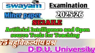 Artificial Intelligence and Open source Tools for Teaching MCQ| Swayam Miner paper| SE2AILE 