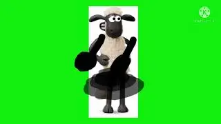 Shaun the sheep Shaun running in green screen