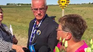 Roadside memorial honours Van de Vorst family