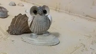 Сова из ракушек