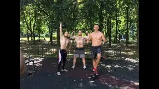 Упражнения с гирями. День ног (колени вперед )