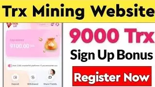 The simplest and most profitable TRON (TRX) cloud mining platform sign up to get 9000 TRX for free
