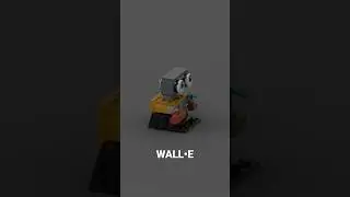 Digital Lego Wall•E Brickheadz build #shorts #lego #pixar