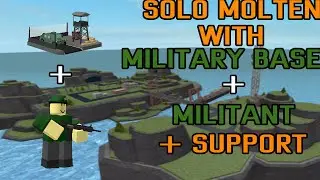 Roblox - Solo molten with Military Base And Militant + Support - Tower Defense Simulator | vui9kiA