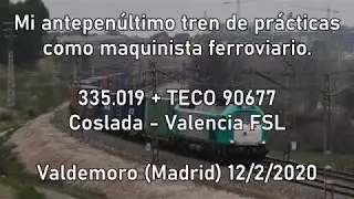 Antepenúltimo tren de prácticas de maquinista