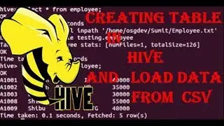 Create Hive table From File in HDFS- Lab Training with Assignment: bigtable in HIVE, load data CSV