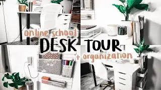 BACK TO *ONLINE* SCHOOL DESK TOUR 2020 | Best Tips for Desk Organization + Productivity!