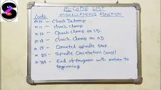 CNC M CODE LIST II ALL MACHINE M CODE LIST II CNC VMC HMC MACHINE MCODE LIST 