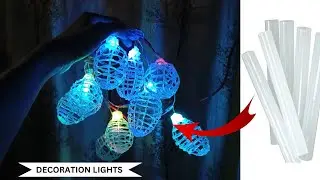 How to make decoration lights of Ramzan Using glue stick