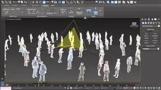 3ds Max 2014 scale Populate Crowd