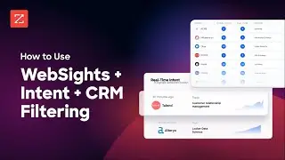 How to Use WebSights + Intent + CRM Filtering
