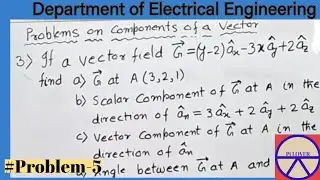 Problems on components of Vectors | Vector field