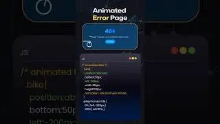 Animated 404 Error Page in HTML/CSS/JS! 
