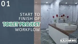 Cinema 4D | Revit | Toilet Design Project || Starting up #01