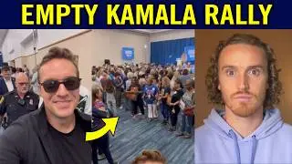Conservative Influencer KICKED OUT of Kamala Rally for EXPOSING Empty Crowd