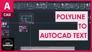 polyline to Autocad text