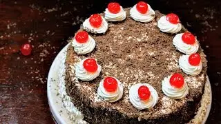 Eggless Black forest Cake In A Pan | No Oven | Cake In Lockdown |