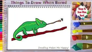 How To Draw A Chameleon ( Things To Draw When UR Bored - Chameleon )