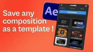 save you comps in after effects as templates for free !