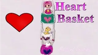 Rainbow Loom 3D Valentines Day Heart Basket - Mural
