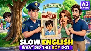 Why Are the Police Looking for This Boy? | Slow English Listening Story (A2)