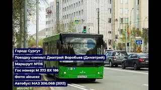Сургут | Поездка на МАЗ-206.068 (2013) | М 373 ВХ 186 | Маршрут №116