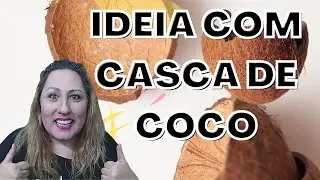 IDEIAS COM CASCA DE COCO-VASO SUSPENSO - FÁCIL DE FAZER ❤❤ARTESANATO RECICLAGEM DECORAÇÃO
