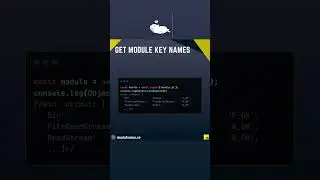 Javascript, Get Module Key Names #javascript