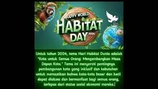Selamat Hari Habitat Sedunia 2024