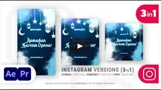 Instagram Ramadan Kareem Intro || Ramadan Opener Titles | Premiere Pro Template Videohive